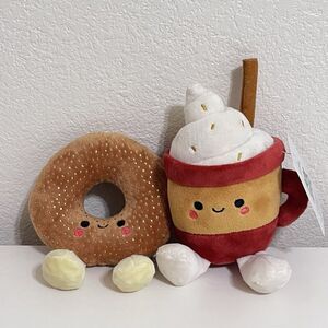 Hallmark Better Together Doughnut and Latte Magnetic Plush Pair Set w/ TAG